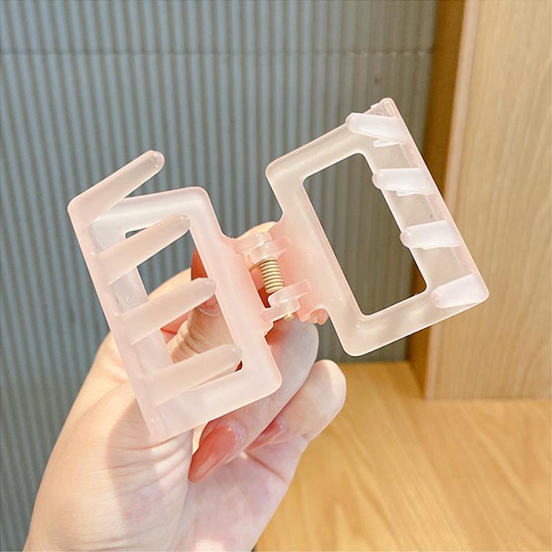 Kẹp Tóc Nhựa Acrylic Nhám Mờ Khối Vuông Phụ Kiện Tóc Xu Hướng Hàn Quốc Mới