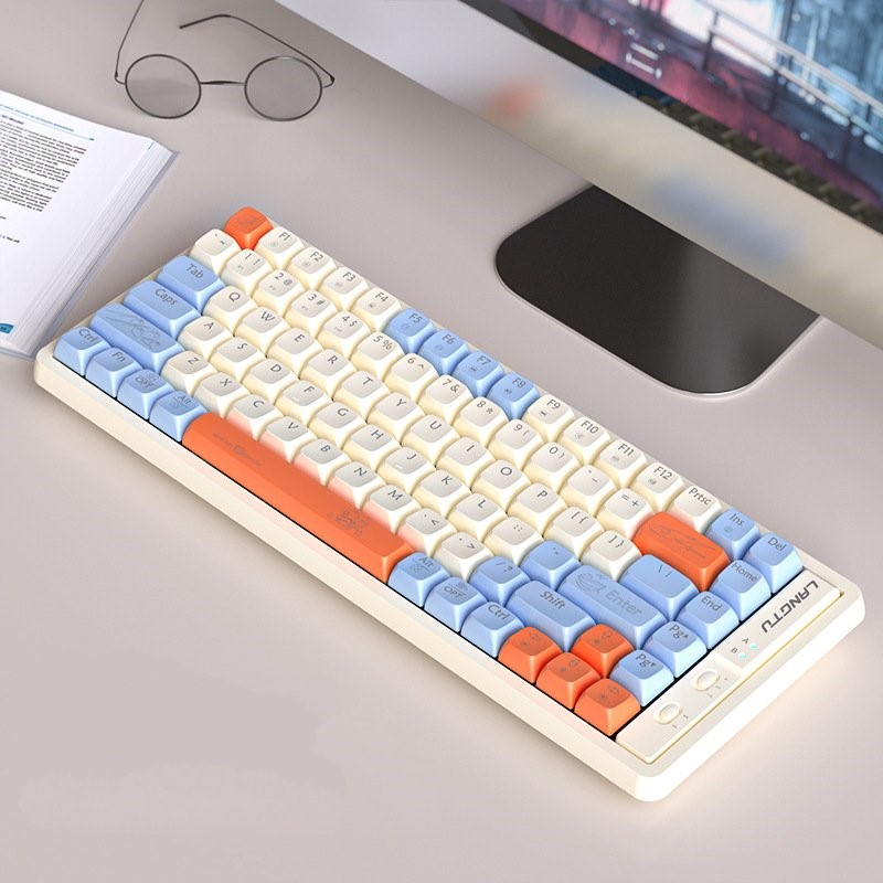 Bàn Phím Cơ Gaming không dây GK85 chống ồn - Bluetooth + USB - Pin sạc TypeC - Hotswap cho máy tính laptop điện thoại Hàng nhập khẩu - Blue