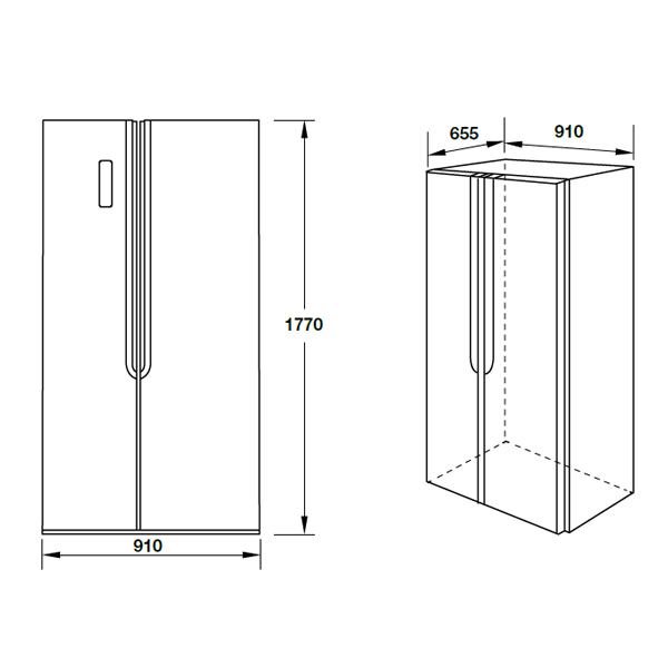 TỦ LẠNH SIDE-BY-SIDE HAFELE HF-SBSID/534.14.020 - HÀNG CHÍNH HÃNG (562L) (GIAO HÀNG TOÀN QUỐC)