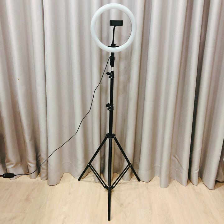 Bộ tripod, giá đỡ livestream có đèn Led 3 chế độ (26cm), kèm kẹp điện thoại - Hỗ trợ ánh sáng chụp ảnh, livestream