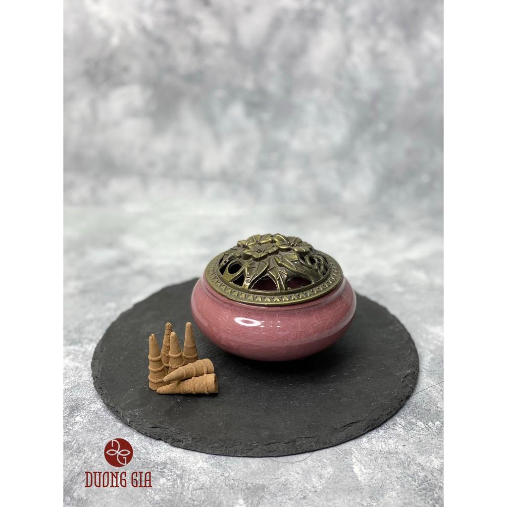 Lư gốm thưởng trầm nhiều màu,đơn giản,tiện lợi - Trầm Hương Dương Gia