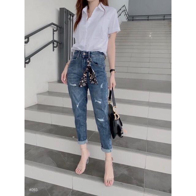 Áo sơ mi công sở dáng suông chất vải đẹp áo sơ mi cộc túi ngực 321
