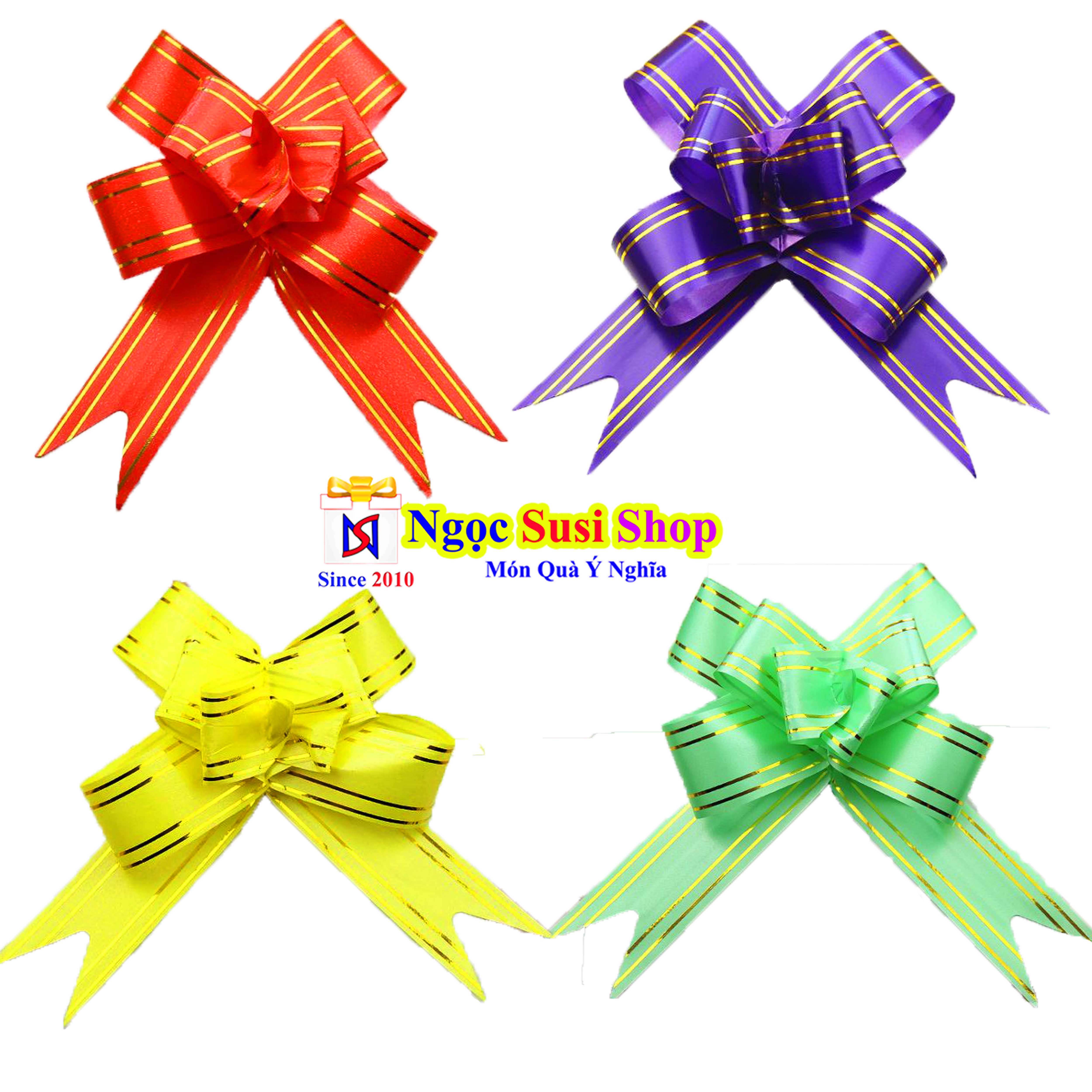 NƠ RÚT GÓI QUÀ 5CM DÀI 71CM TRANG TRÍ HỘP QUÀ GIỎ QUÀ