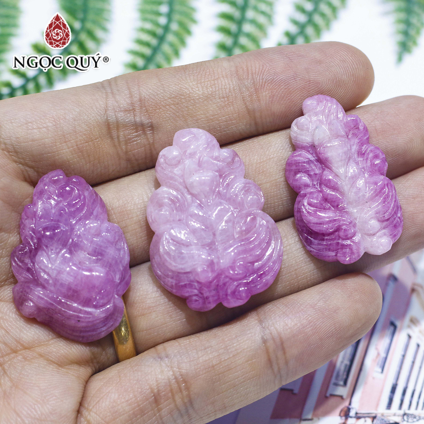 Mặt dây chuyền hồ ly 9 đuôi ruby mệnh hỏa, thổ - Ngọc Quý Gemstones