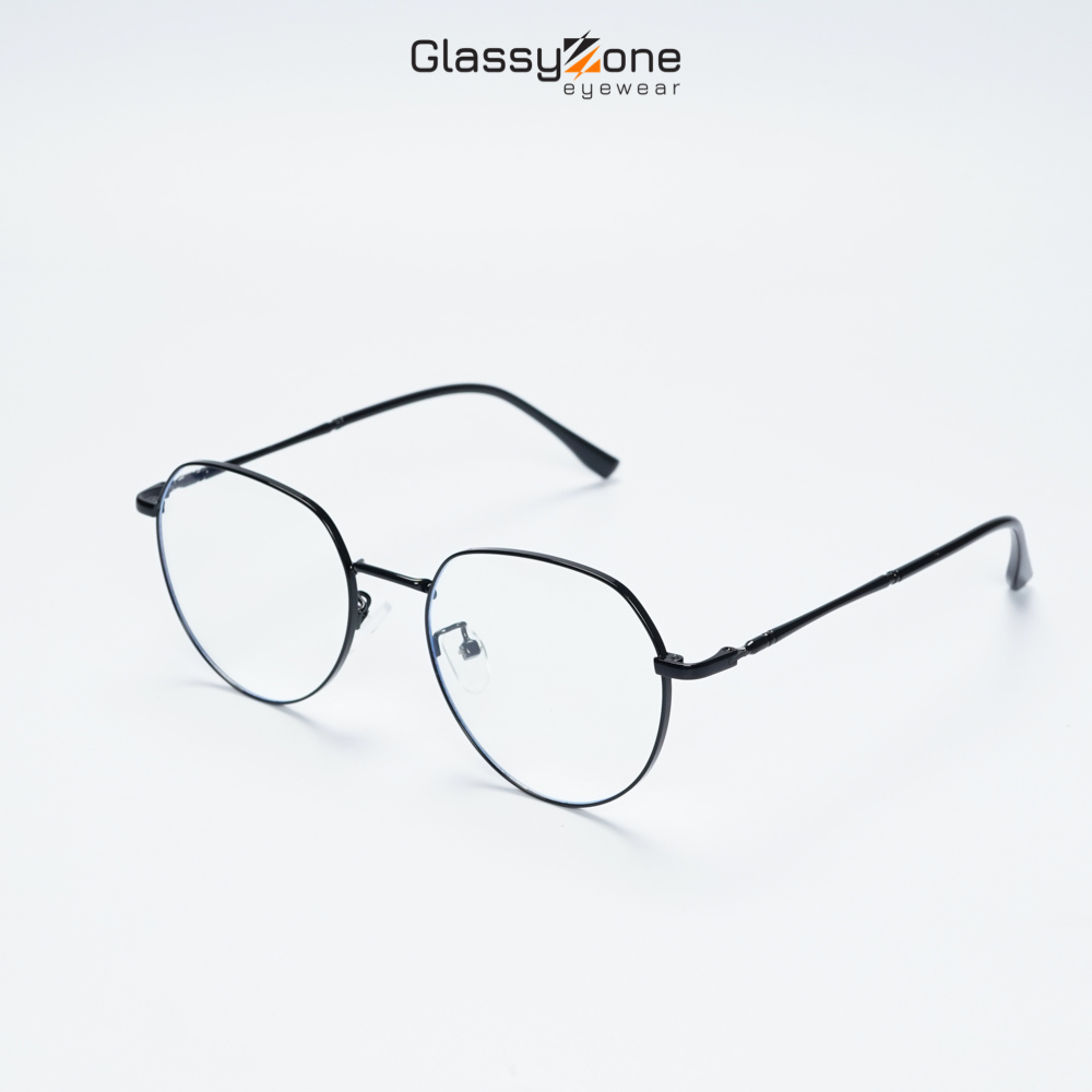 Gọng kính cận, Mắt kính giả cận kim loại Form Oval Unisex Nam Nữ Jon - GlassyZone