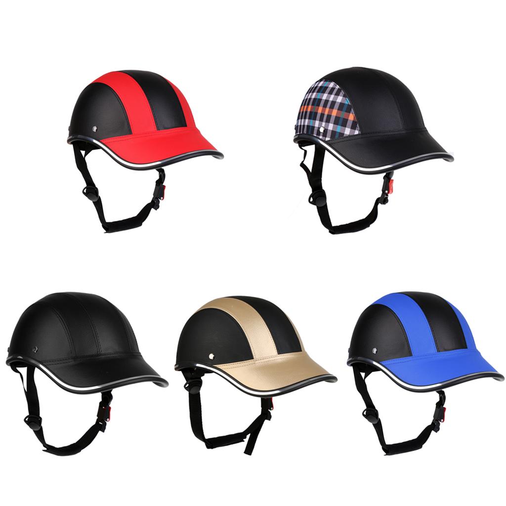2xBaseball  Motorcycle Bike  Anti- Safe Hat Visor Black Red