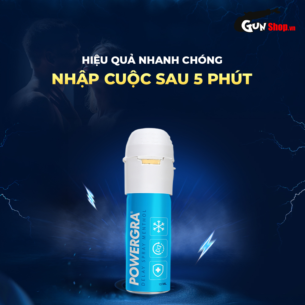 Chai xịt Mỹ Powergra Delay Spray Menthol - Chai 13ml