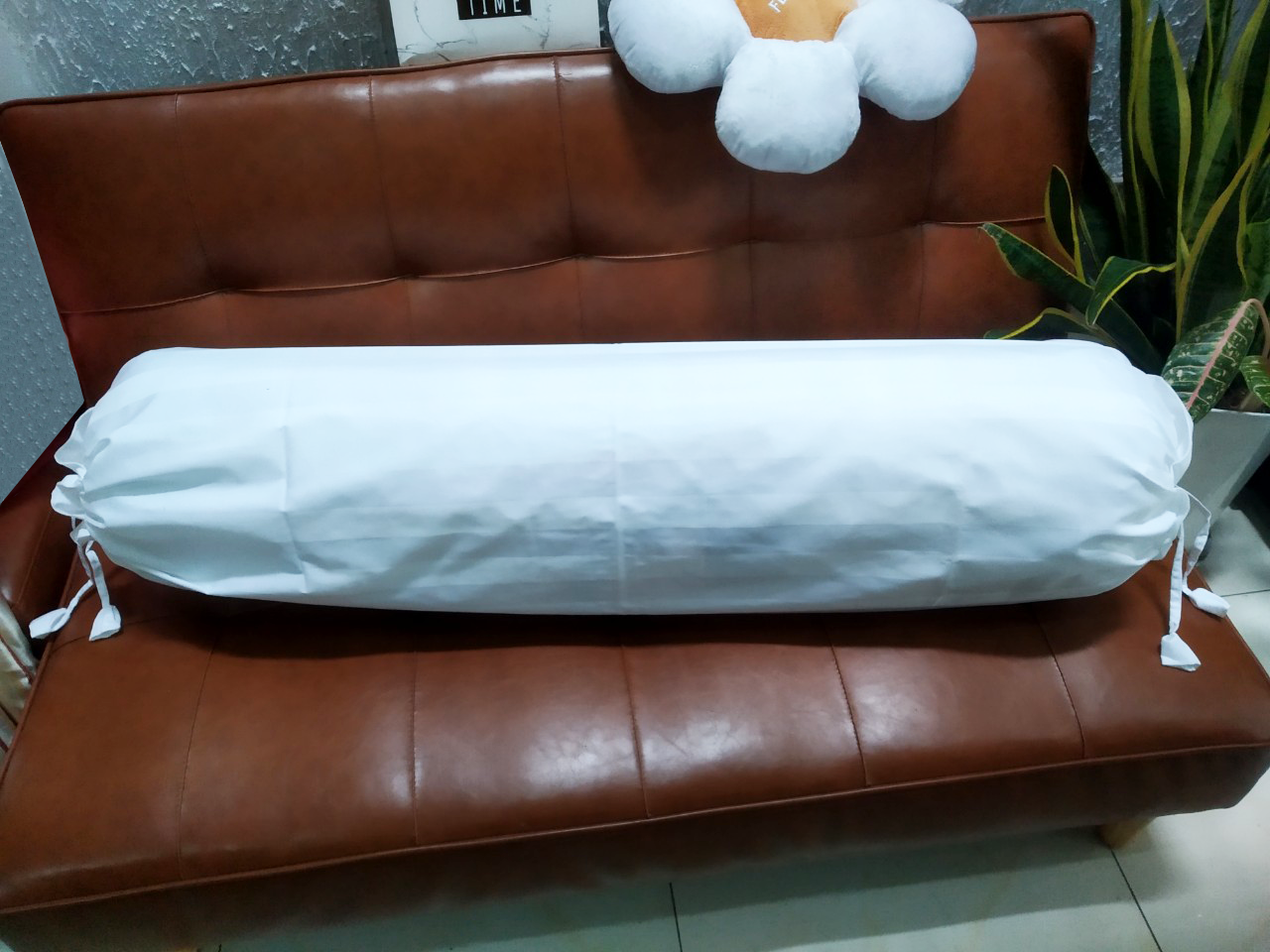 Vỏ/Áo gối ôm Lông vũ Cao cấp A - kích thước 35x100cm - Màu Trắng - Chuẩn khách sạn 5 sao