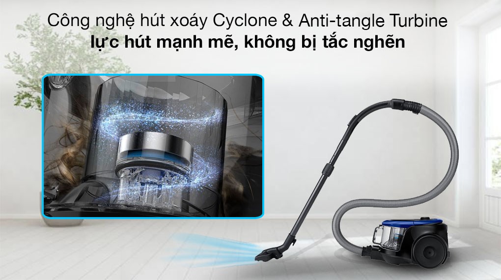 Máy hút bụi dạng hộp Samsung VC18M2120SB/SV - Hàng Chính Hãng
