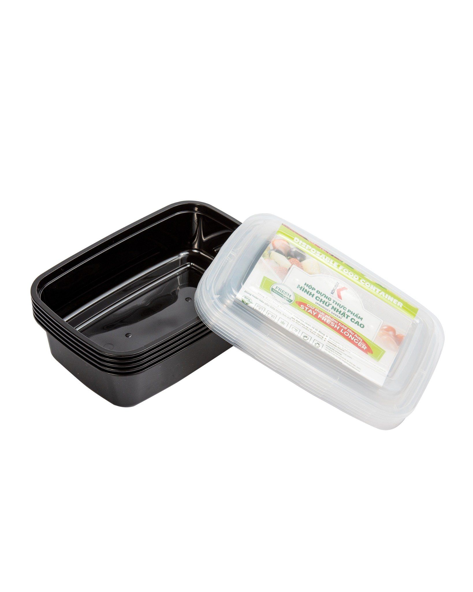 Hộp đựng thực phẩm Kokusai Hình chữ nhật cao 1500ml, dùng được trong lò vi sóng – HDK001403 - Hàng chính hãng