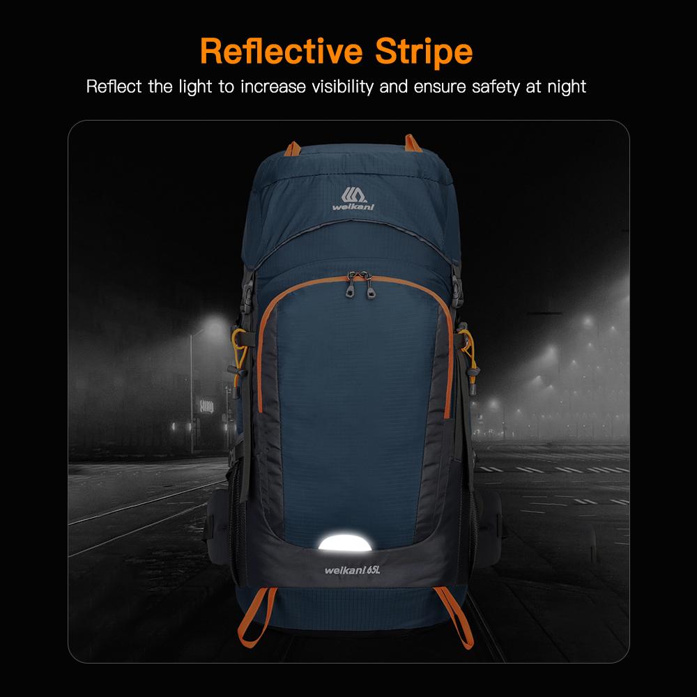 Weikani 65L Chống Nước Đi Bộ Đường Dài Ba Lô Có Che Mưa Thể Thao Du Lịch Daypack Cho Cắm Trại Leo Núi Leo Núi