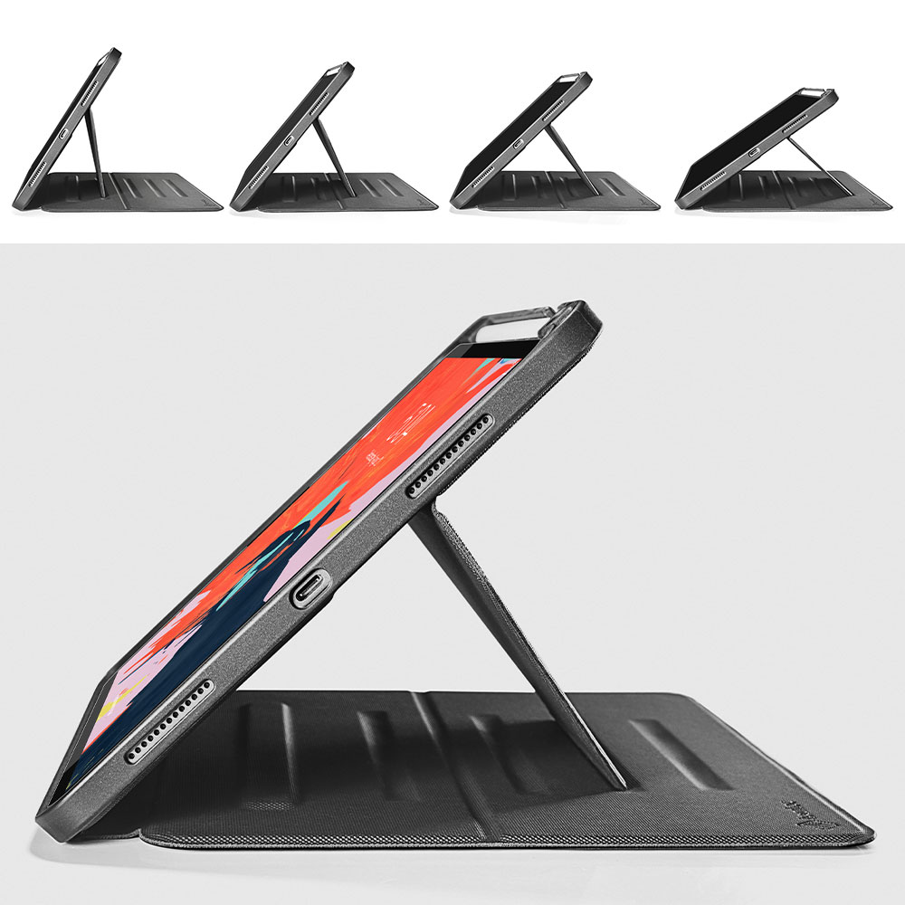 BAO DA TOMTOC (USA) TỪ TÍNH ĐA GÓC (MAGNETIC KICKSTAND) HỖ TRỢ SẠC KHÔNG DÂY APPLE PENCIL FOR IPAD PRO 12.9INCH 2020 Hàng Chính Hãng – B02-002D-2020