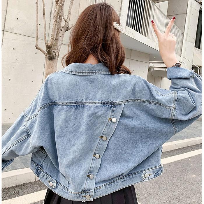Áo khoác jeans nữ dáng lửng trẻ trung, thời trang thu đông 2021