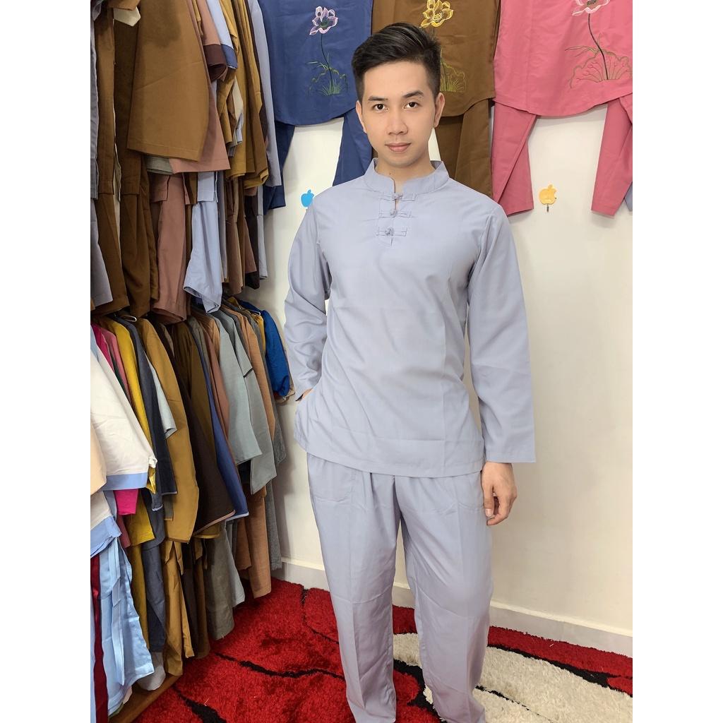 ĐỒ LAM ĐI CHÙA 3 Nút Nam Dài Tay