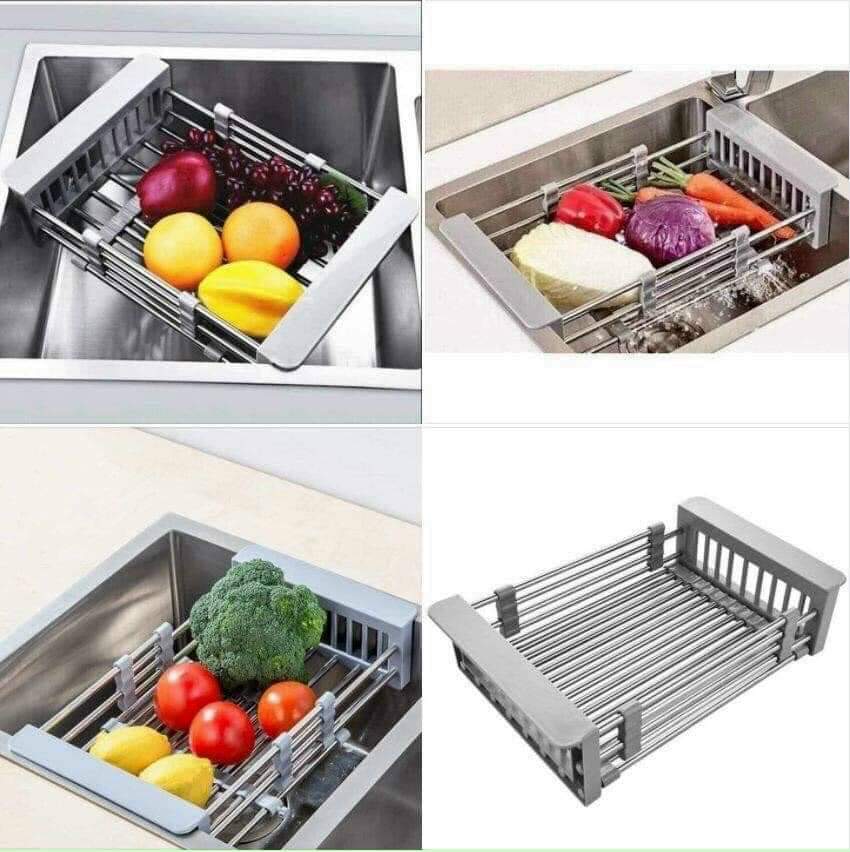 Rổ gác bồn rửa bát inox đa năng