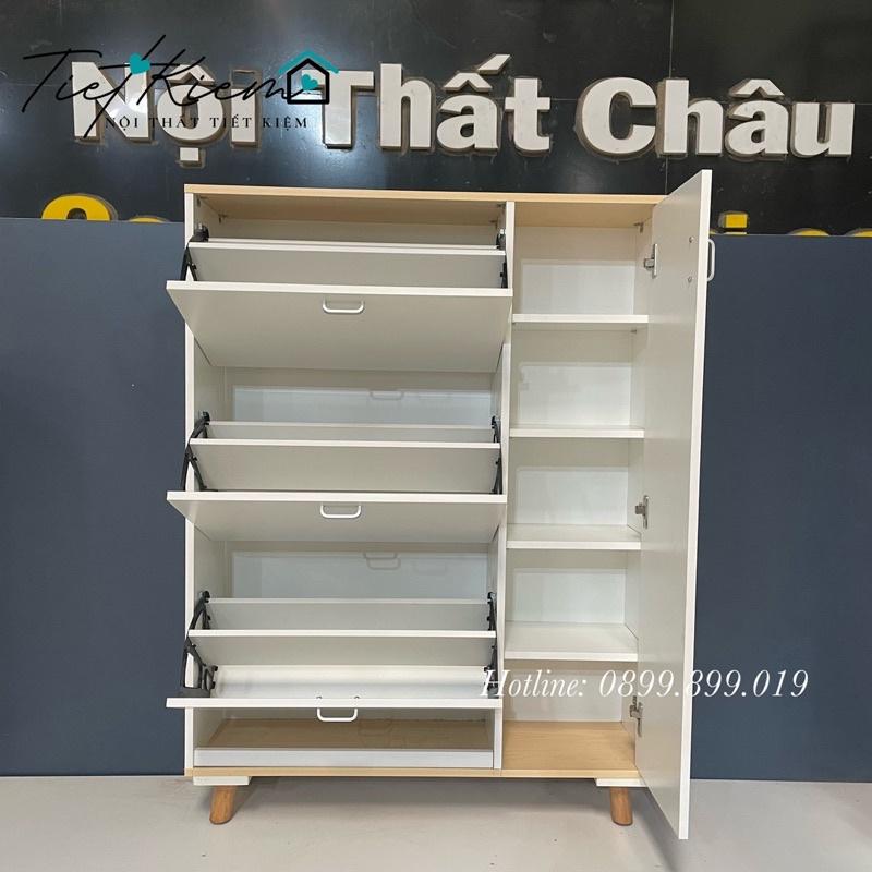 Tủ giày thông minh gỗ hạn chế trầy xước NTTK đã lắp Hình chụp tại xưởng HCM TG33939