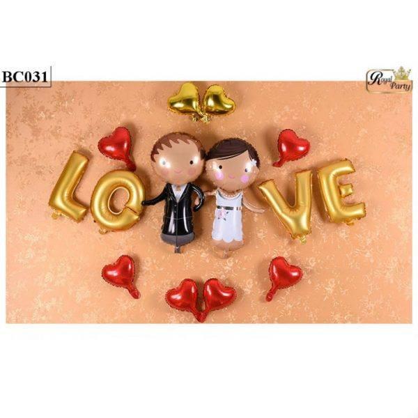 Combo bóng bay chữ love trang trí phòng cưới