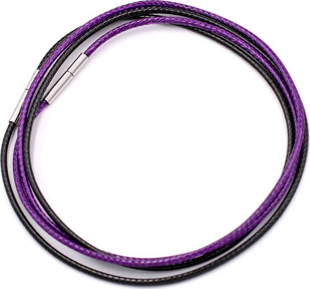 Combo 2 sợi dây vòng cổ cao su - đen + tím DCSEI1