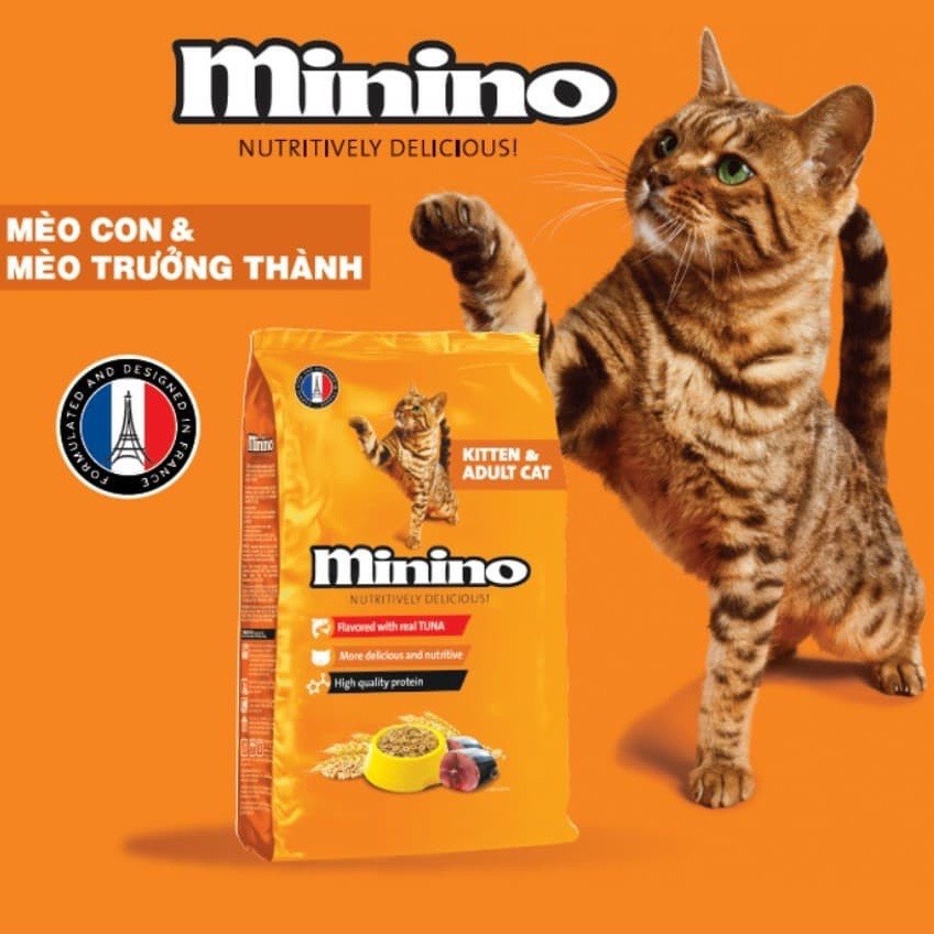 Minino thức ăn hạt cho mèo vị cá ngừ túi 1,3kg
