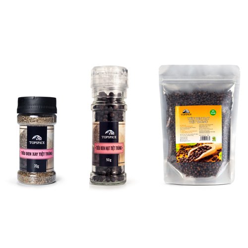 Chai tiêu đen xay – 70g – loại tiện lợi, rắc ngay được vào món ăn – sử dụng cho nấu ăn đa dạng các món: thịt bò, cá kho, rau xào, canh, soup,…