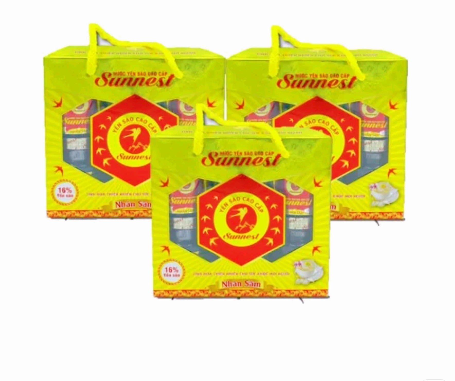 ️Hộp 6 Hũ YếnSàoSUNNESTNhânSâm20 Lọ Thủy Tinh ️