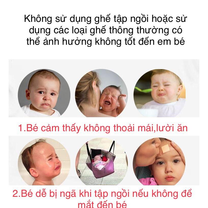 Ghế Hơi Tập Ngồi Nâng Cột Sống Chống Ngã Cho Bé,Ghế Tập Ngồi Đa Chức Năng (mẫu có phát nhạc)