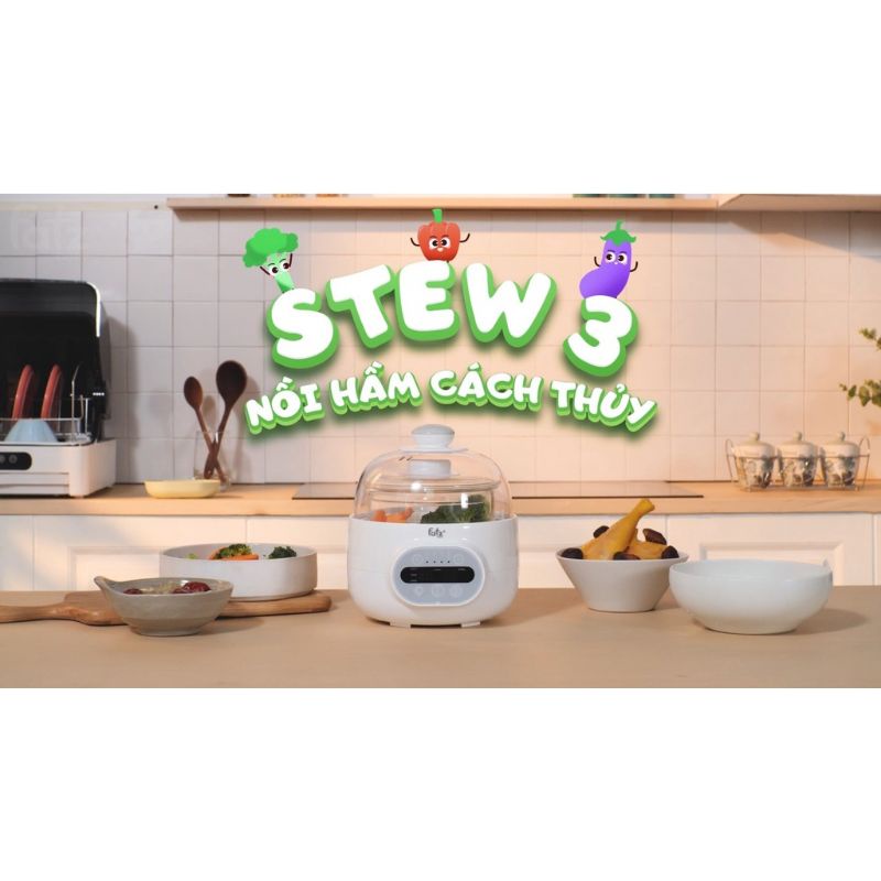 NỒI HẦM CÁCH THUỶ (1.0L) FATZ BABY - STEW 3 - FB9111ZT Hàng Chính hãng