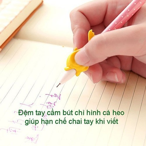 Vỉ 4 Đệm Bút Chì Hình Cá Heo Giúp Bé Tập Viết Cho Học Sinh Tiểu Học Loại Đẹp