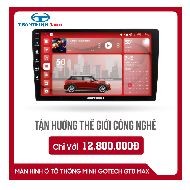 [ HÀNG CHÍNH HÃNG] MÀN HÌNH Ô TÔ THÔNG MINH GOTECH GT8 MAX 10INCH, DVD CHO OTO, MÀN HÌNH ANDROI Ô TÔ, DVD GẮN TAPLO