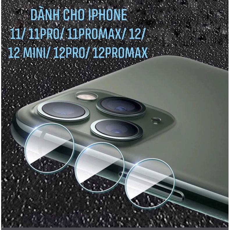 Kính Cường Lực Chống Trầy Cho Camera Iphone 11/ 11Pro/ 11Promax/ 12/ 12Mini/ 12Pro/ 12Promax - Bảo Vệ Camera