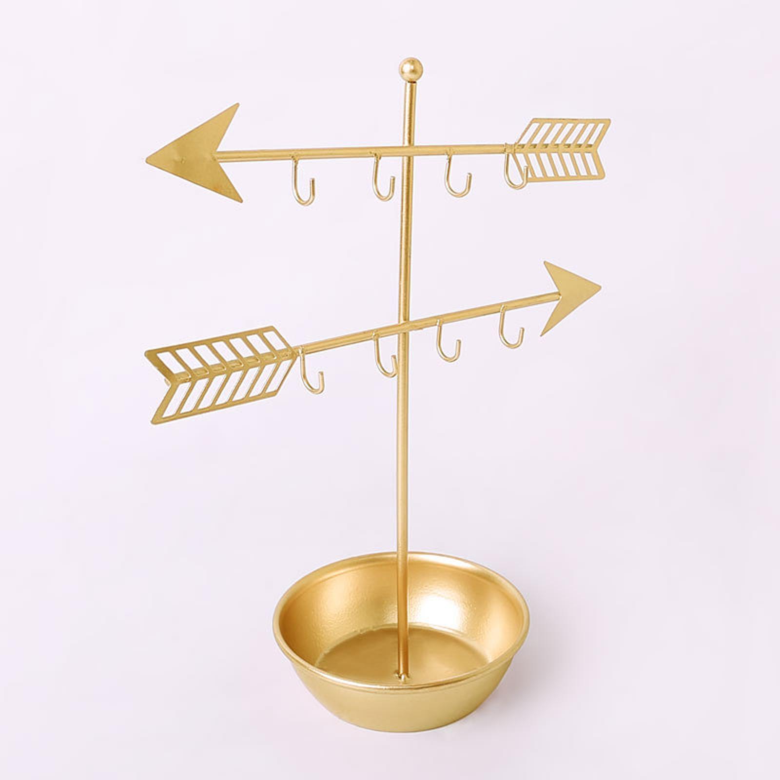 Tabletop Jewelry Organizer Display Stand Round Tray for Bracelet Pendant