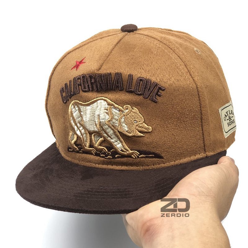 Nón hiphop, mũ snapback nam nữ California nâu đất phong cách cá tính