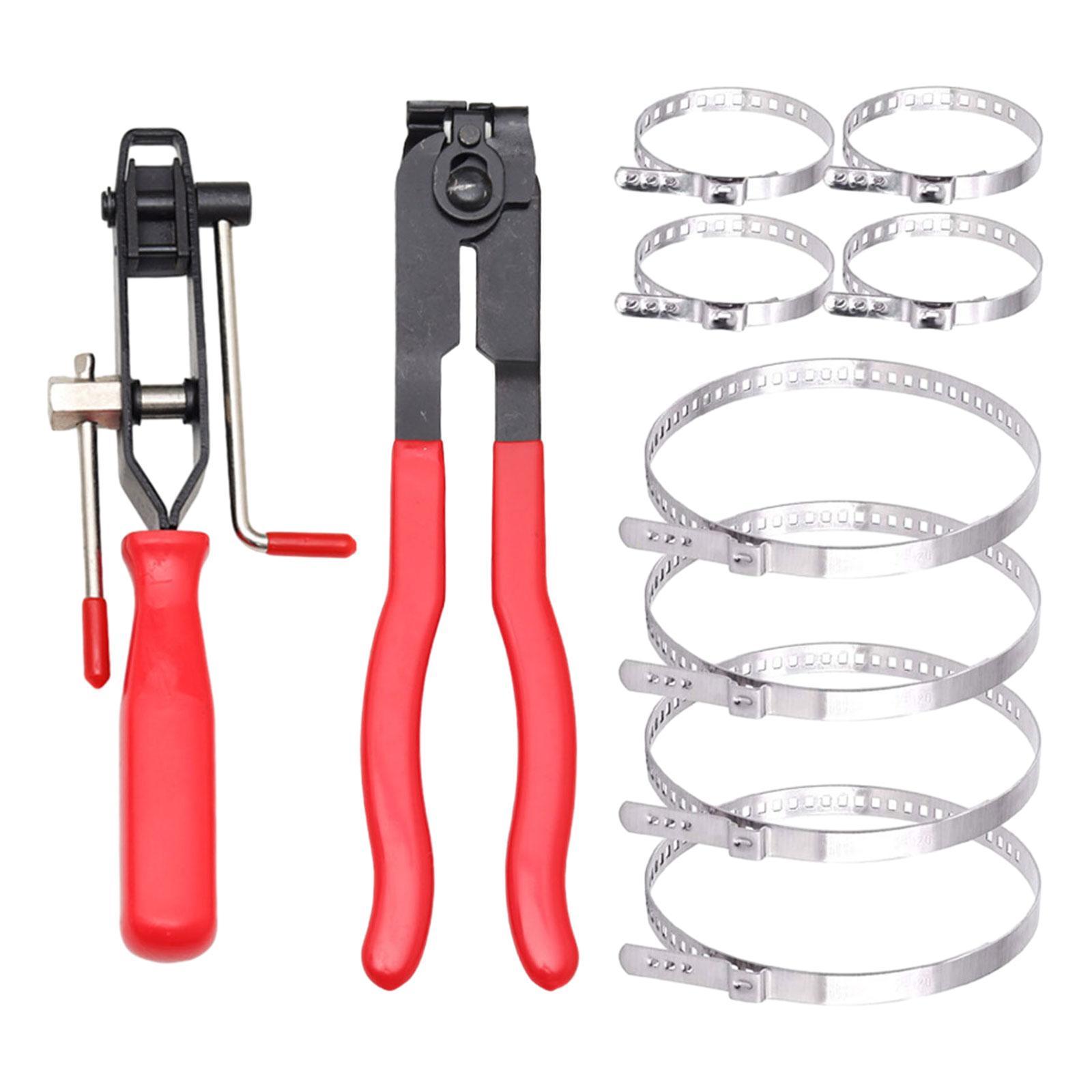 10 Pieces CV Boot Clamp Pliers Set Hose Band Axle Pliers Repair Tool Joint Boot Clamp Pliers for Most Car ATV UTV