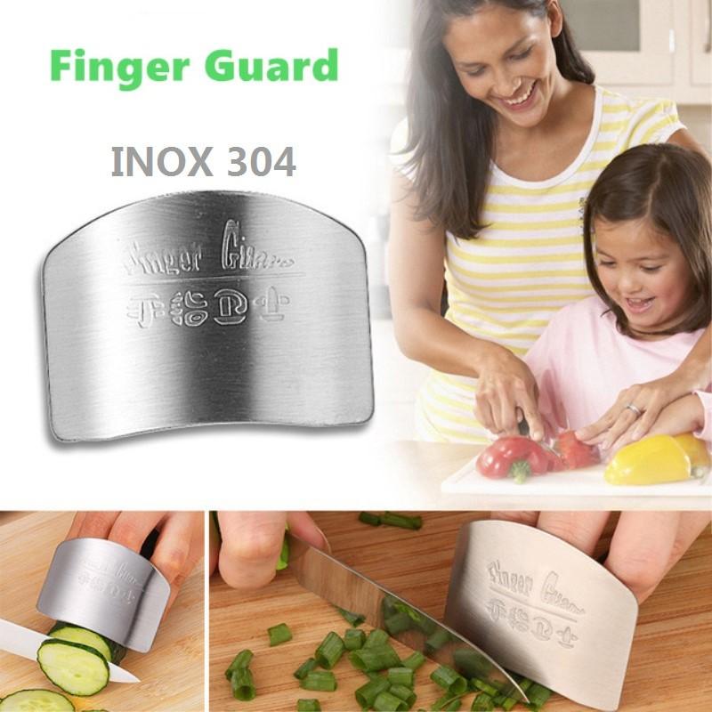INOX 304 Dụng cụ bằng thép không gỉ bảo vệ ngón tay khi thái thực phẩm