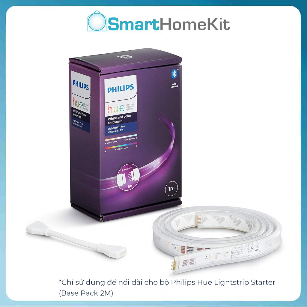 Dây LED mở rộng 1 mét Philips Hue Lightstrip Extension - 16 triệu màu