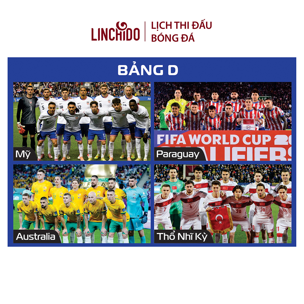 Lịch thi đấu bóng đá World Cup 2026 ( Kích thước 86 cm X 65 cm) chữ to, nhìn rõ