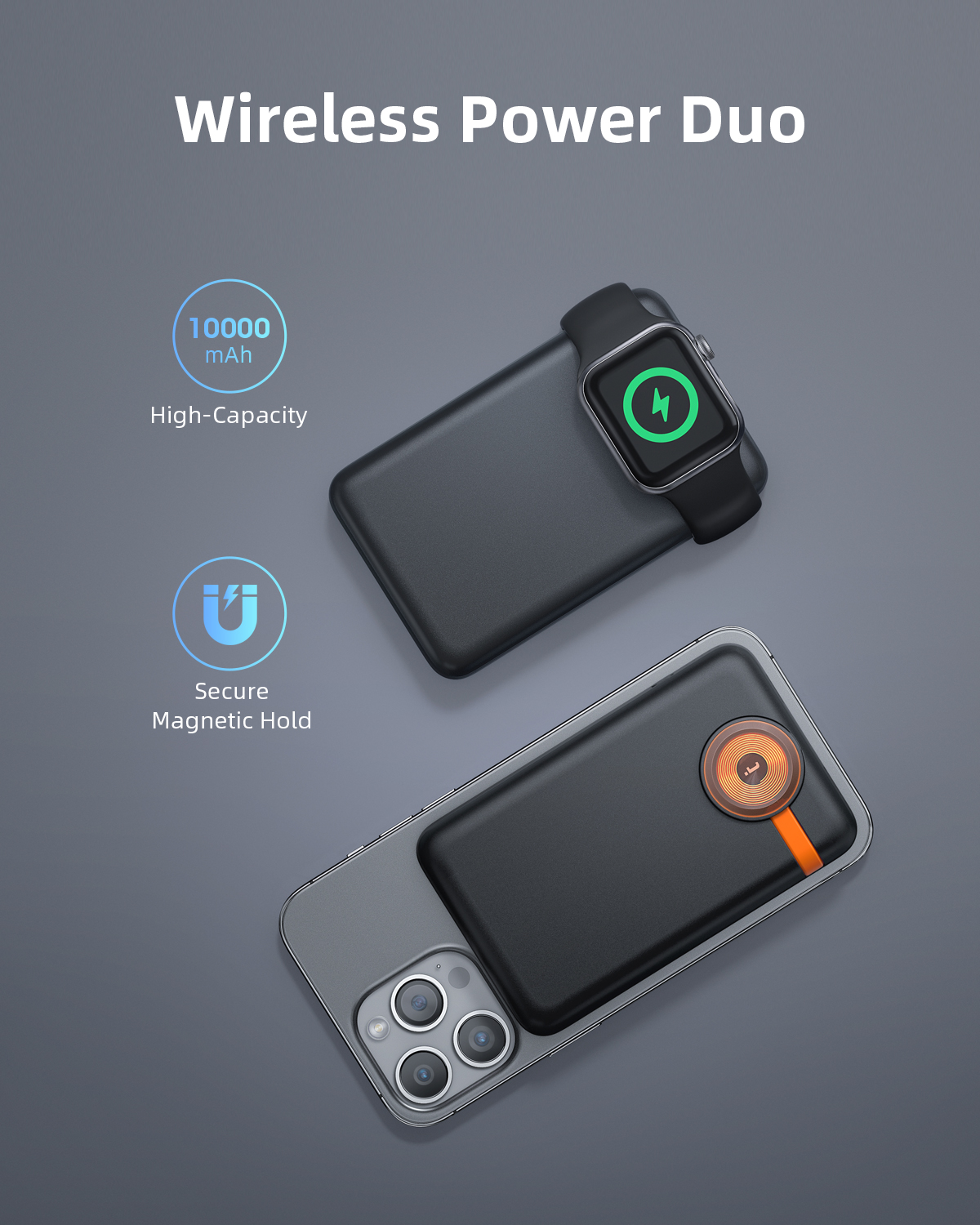 Pin Sạc Dự Phòng Không Dây Innostyle Powermag Duo 2in1 10000mAh - Thiết kế nhỏ gọn, sạc không dây, hàng chính hãng