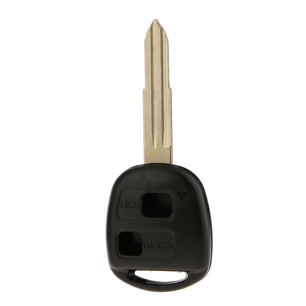 2-Button Remote Uncut Blank Key Fob Case Shell for       Car