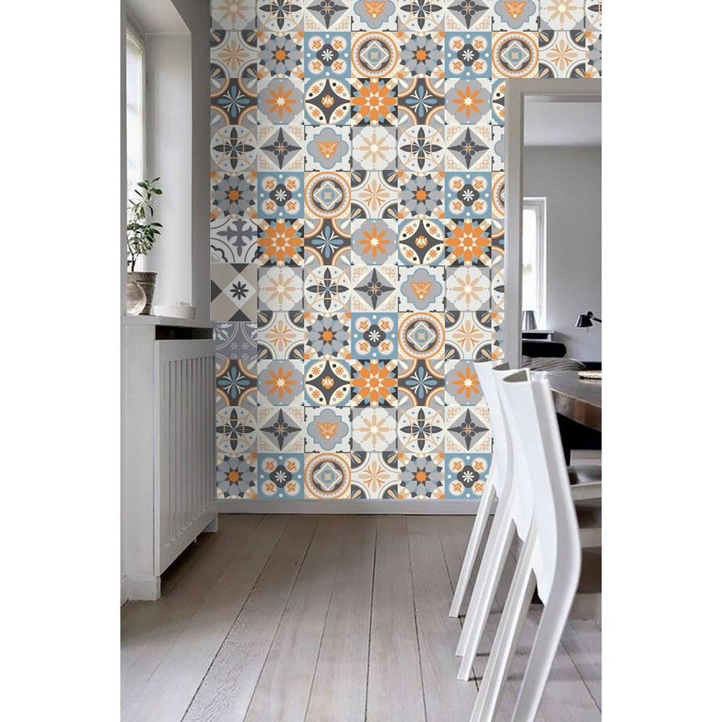 Decal dán tường decor dán bếp kính nhà tắm dễ lau chùi đề can loại 1 - Grey khổ 40x60cm 0013