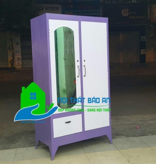 Tủ sắt quần áo 2 cửa 1.8 x 0.9m