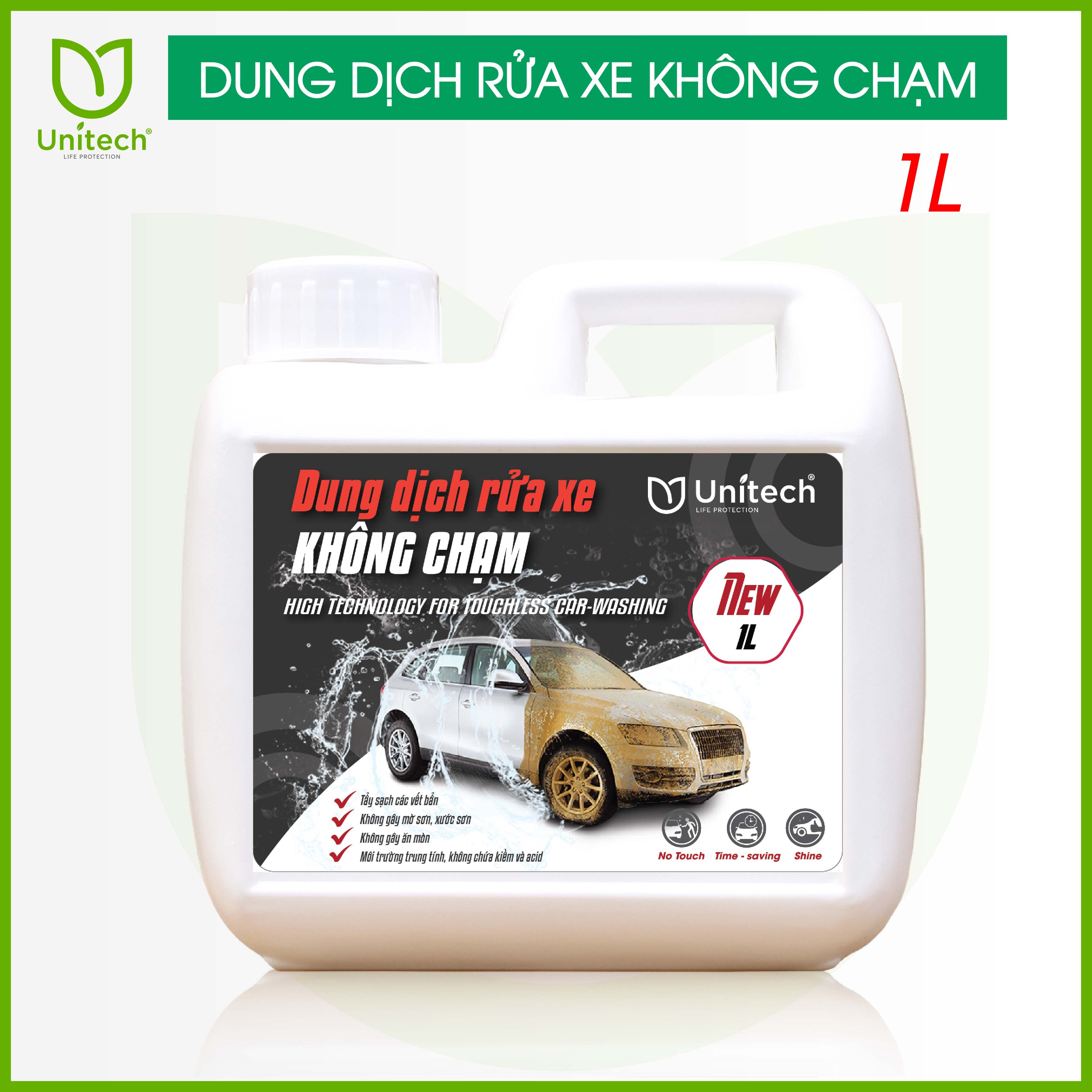 Nước rửa xe không chạm Unitech V5 (1 lít) - Hiệu năng cao, loại thiết kế an toàn cho màu sơn