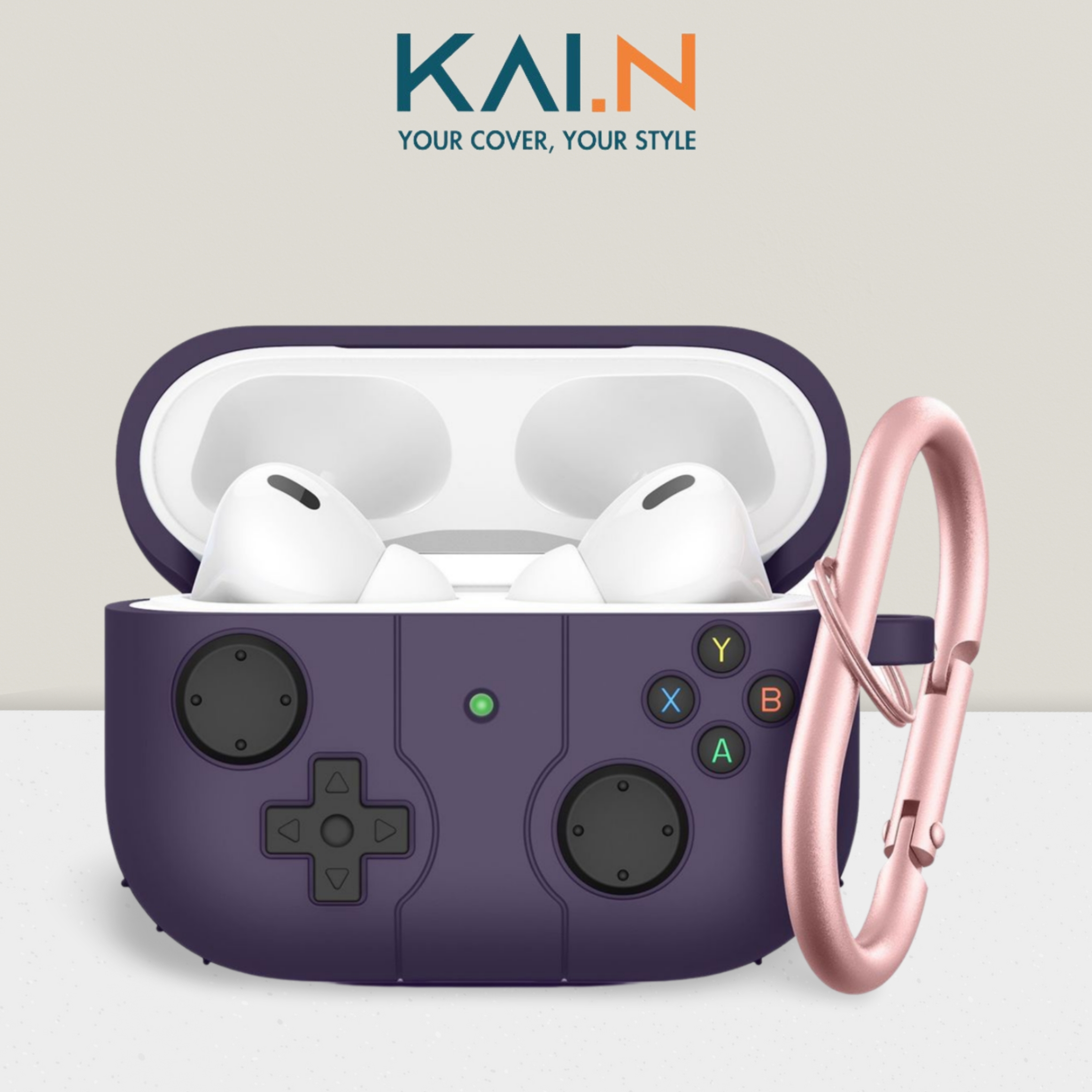 Ốp Bảo Vệ Dành Cho Airpods PRO 2, Kai.N Game Pad Case, Kèm Móc Khóa - Hàng Chính Hãng