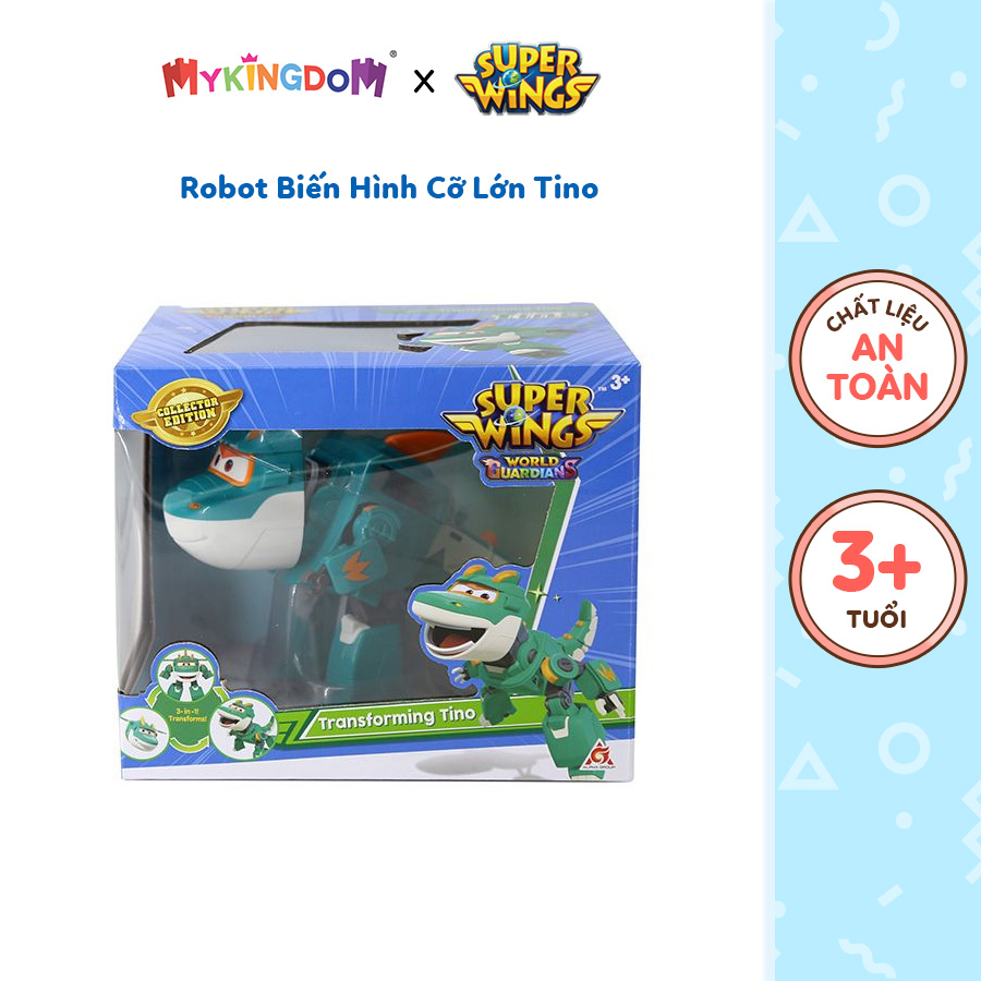 Đồ Chơi SUPERWINGS Robot Biến Hình Cỡ Lớn Khủng Long Huyền Thoại Tino YW760237