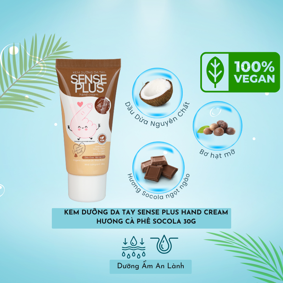 KEM DƯỠNG DA TAY SENSE PLUS HAND CREAM HƯƠNG CÀ PHÊ SOCOLA 30G