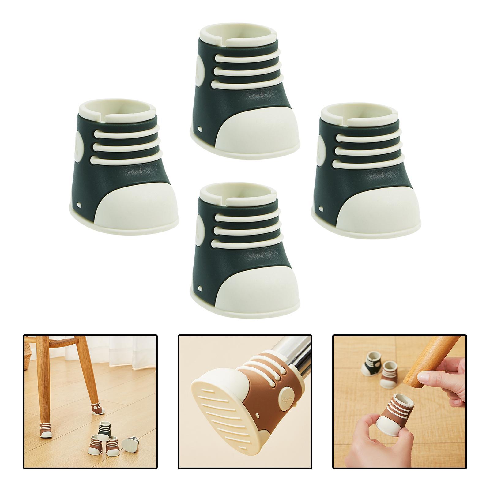 4x Chair Leg Caps Covers Pads Silicone Chair Leg Floor Protectors for Office Bed