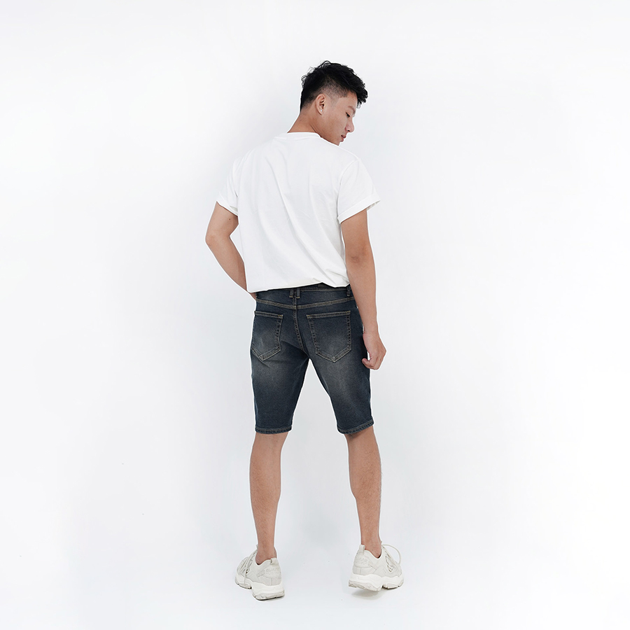 Quần Short Jeans Nam Cao Cấp HUNTER X-RAYS Form Slimfit Màu Xanh Đậm S31