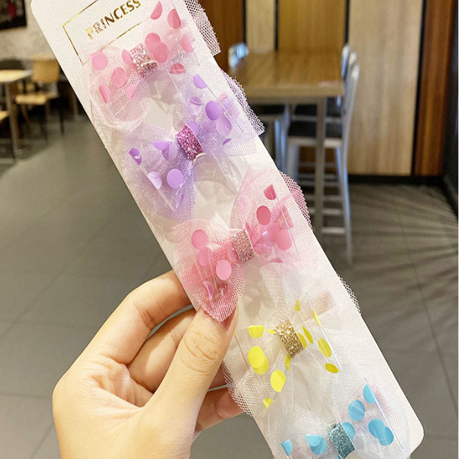 Set 7 kẹp tóc công chúa siêu xinh dễ thương cho bé gái