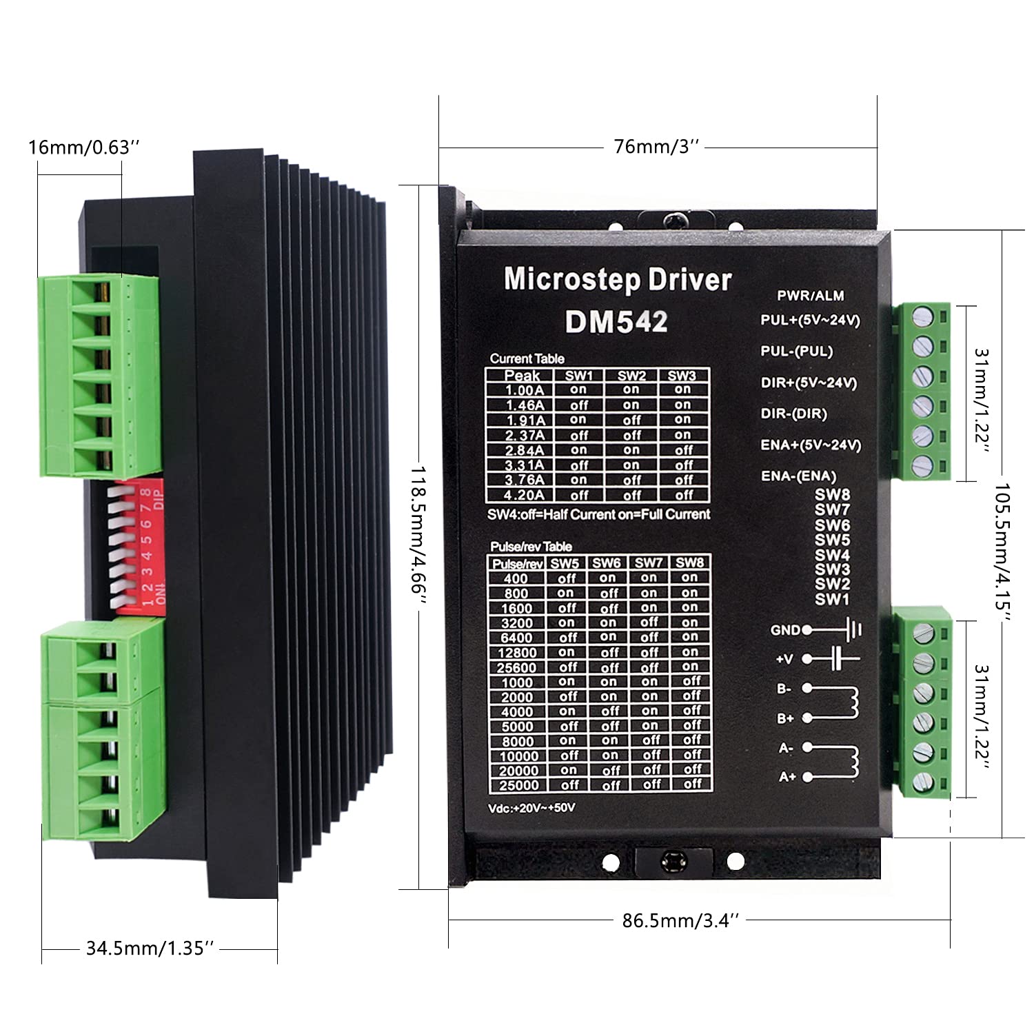 Driver điều khiển động cơ bước DM542 - 05