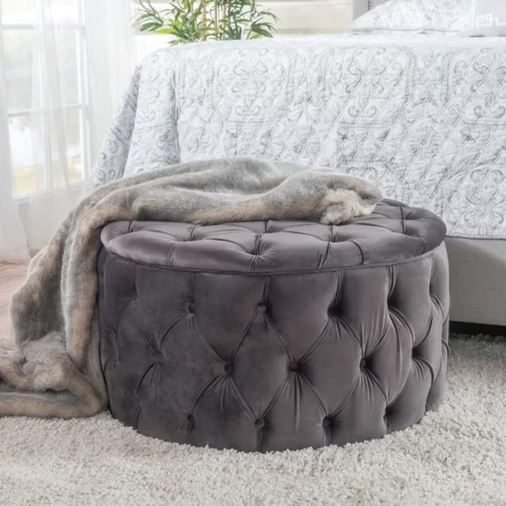 Ghế sofa đôn tròn vải nhung Juno Sofa HFC-GDT03-0.75 cao cấp