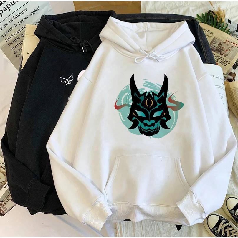 Áo Hoodie Họa Tiết Anime Hu Tao Kaedehara Kazuha Phong Cách Harajuku Cho Nam